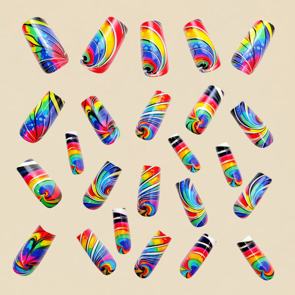 12 Sizes-24 Pcs Press On Nails Y581