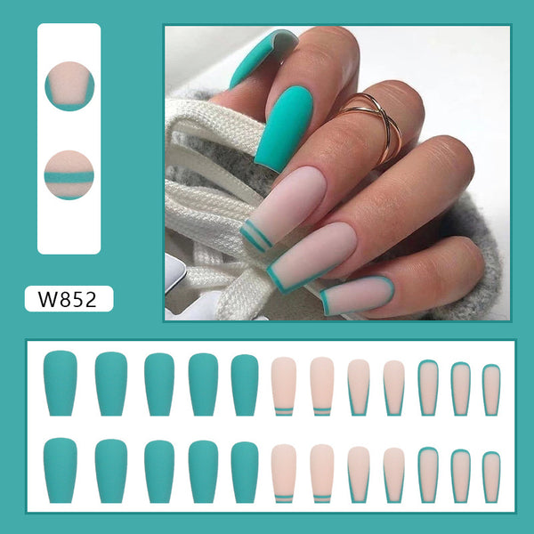12 Sizes-24 Pcs Press On Nails W852