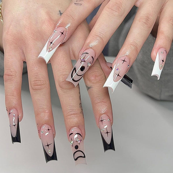 12 Sizes-24 Pcs Press On Nails Z592
