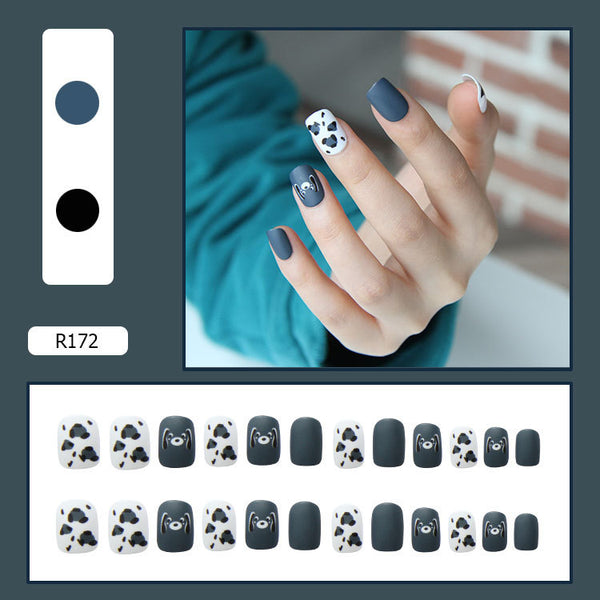 12 Sizes-24 Pcs Press On Nails R161