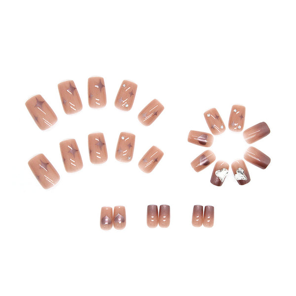 12 Sizes-24 Pcs Press On Nails Z489