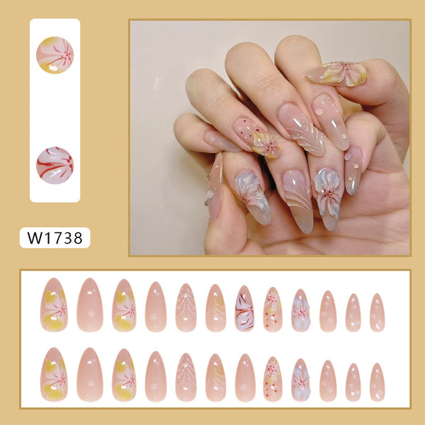 12 Sizes-24 Pcs Press On Nails W1738