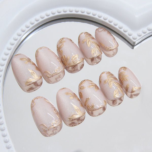 12 Sizes-24 Pcs Press On Nails W1895