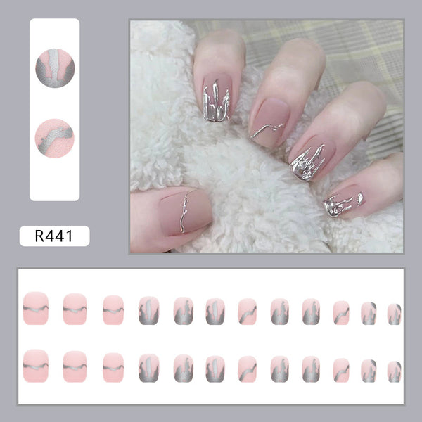 12 Sizes-24 Pcs Press On Nails R441