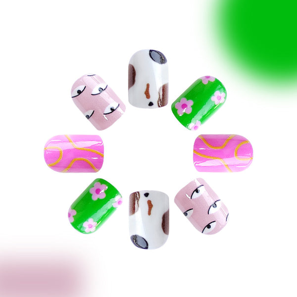 12 Sizes-24 PcsPress On Nails C338