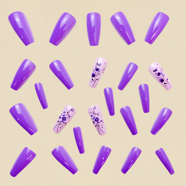 12 Sizes-24 Pcs Press On Nails Y499