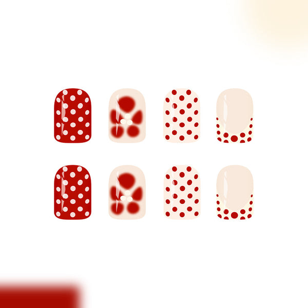 12 Sizes-24 Pcs Press On Nails C1354