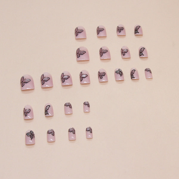 12 Sizes-24 Pcs Press On Nails W1539