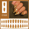 12 Sizes-24 Pcs Press On Nails C1523