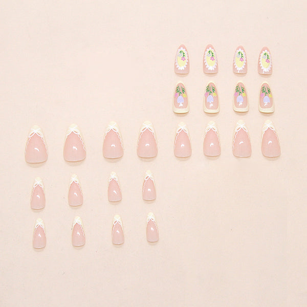 12 Sizes-24 Pcs Press On Nails W1938