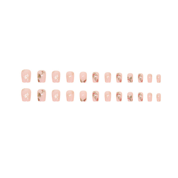 12 Sizes-24 Pcs Press On Nails R841