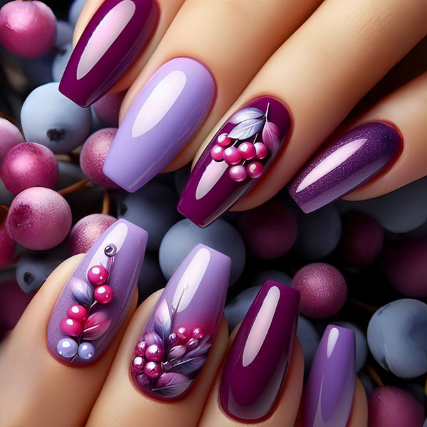 12 Sizes-24 Pcs Press On Nails Y502