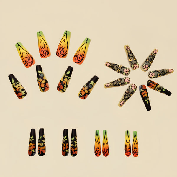 12 Sizes-24 Pcs Press On Nails Y199