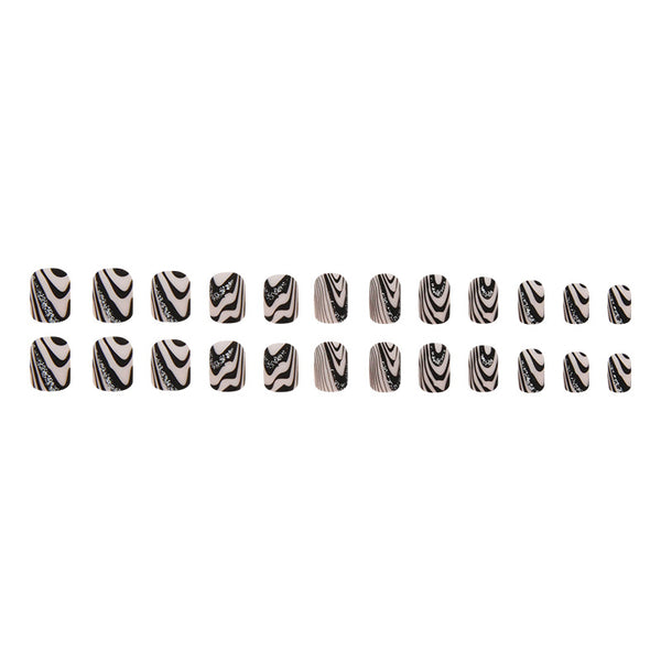12 Sizes-24 Pcs Press On Nails W1053
