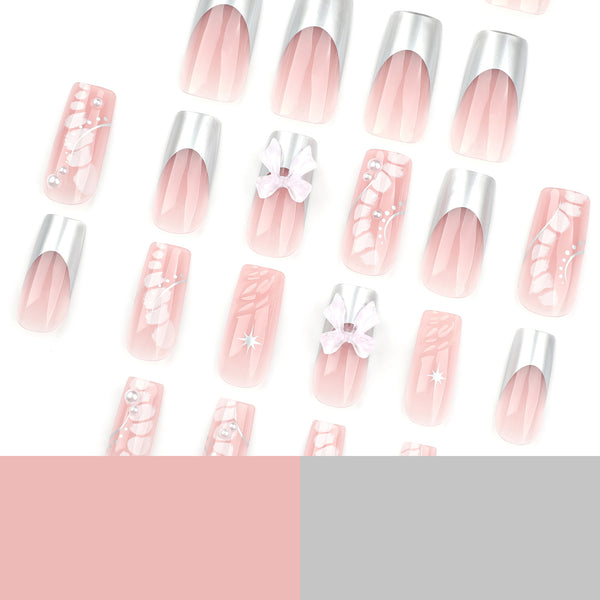 12 Sizes-24 Pcs Press On Nails JP3429