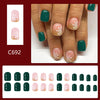 12 Sizes-24 Pcs Press On Nails C692