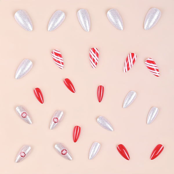 12 Sizes-24 Pcs Press On Nails Y277