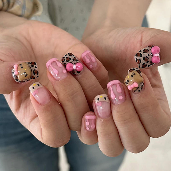 12 Sizes-24 Pcs Press On Nails JP3613