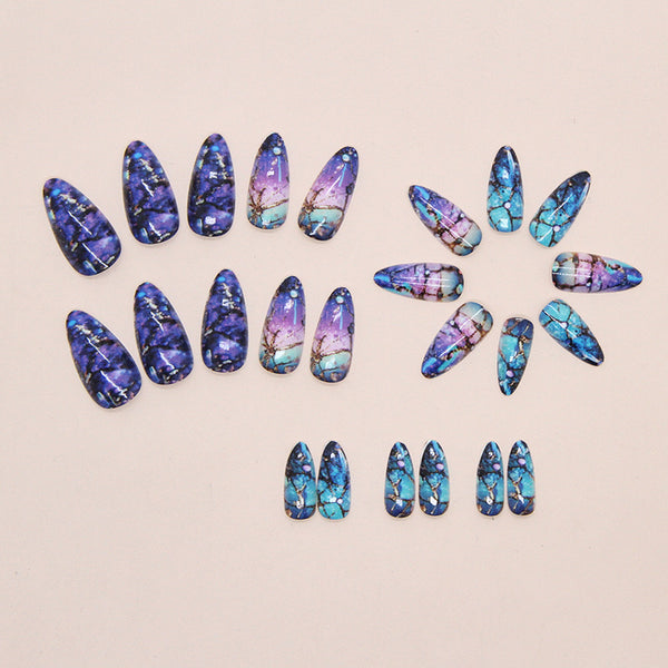 12 Sizes-24 Pcs Press On Nails W1927