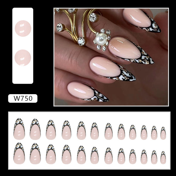 12 Sizes-24 Pcs Press On Nails W750