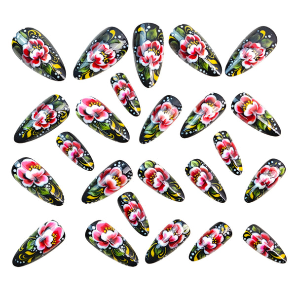 12 Sizes-24 Pcs Press On Nails Y1786