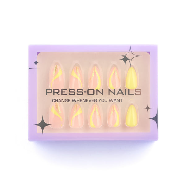 15 Sizes-30 Pcs Press On Nails GD08