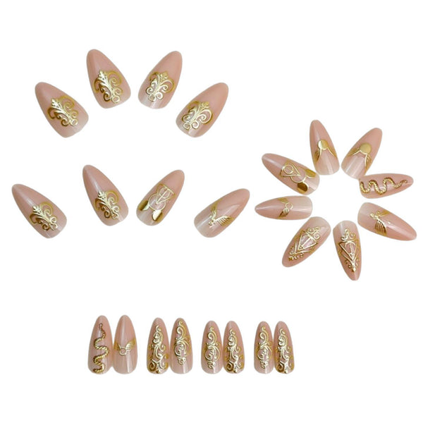 12 Sizes-24 Pcs Press On Nails y2038-24