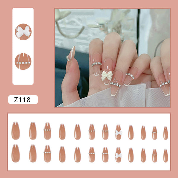 12 Sizes-24 Pcs Press On Nails Z082