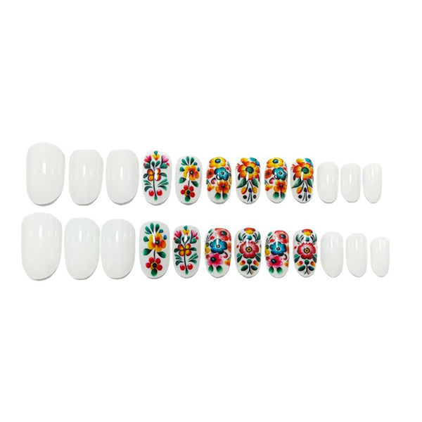 12 Sizes-24 Pcs Press On Nails Y1545