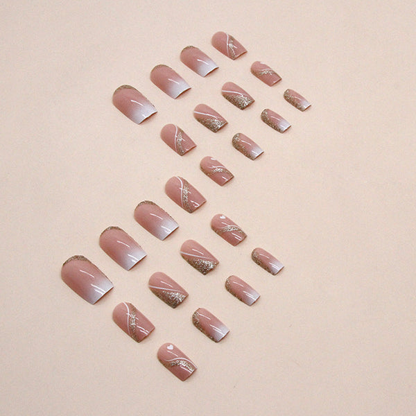 Medium Ombre Pink Square Press on Nails