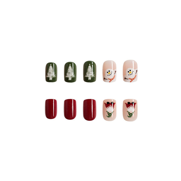 12 Sizes-24 Pcs Press On Nails C054