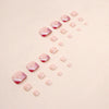 12 Sizes-24 Pcs Press On Nails F113