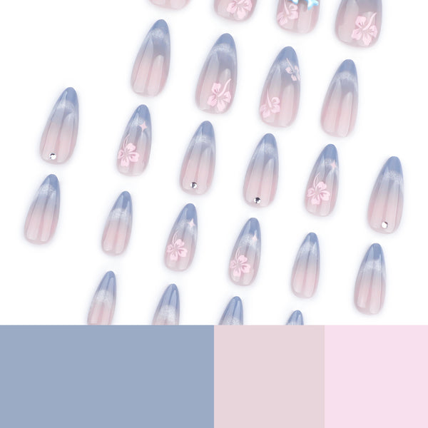 12 Sizes-24 Pcs Press On Nails JP3641