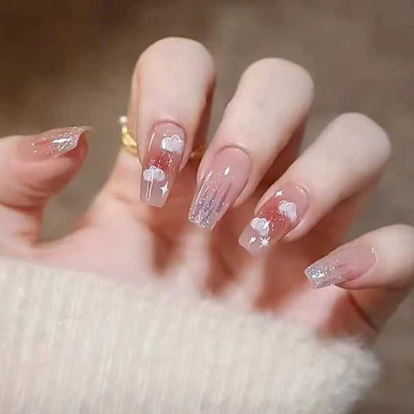 12 Sizes-24 Pcs Press On Nails R416