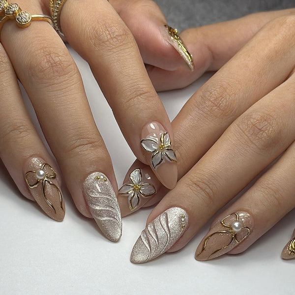 12 Sizes-24 Pcs Press On Nails Z1113