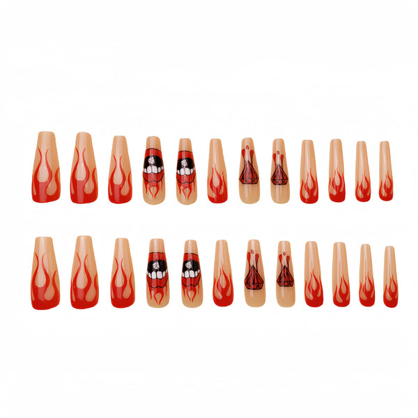 12 Sizes-24 Pcs Press On Nails Y068