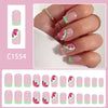 12 Sizes-24 Pcs Press On Nails C1554