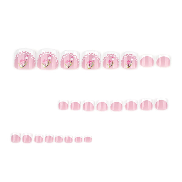 12 Sizes-24 Pcs Press On Nails JP3971
