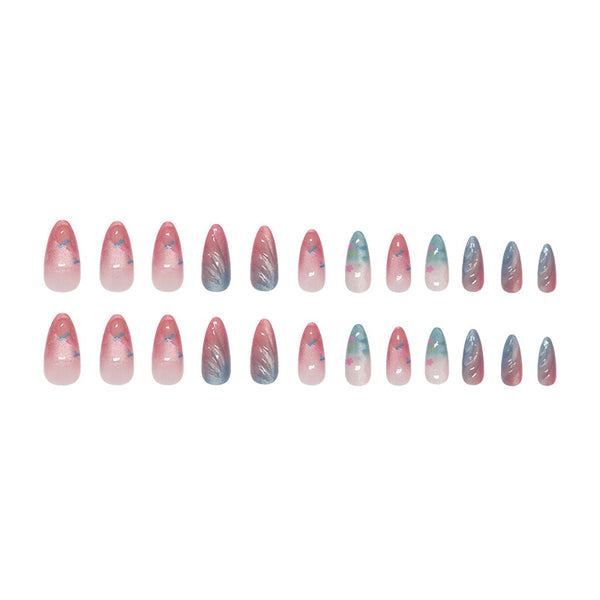 12 Sizes-24 Pcs Press On Nails W1982