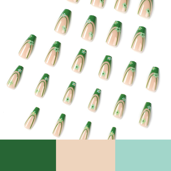 12 Sizes-24 Pcs Press On Nails JP1945