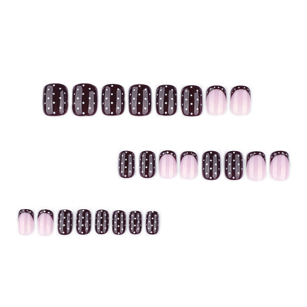 12 Sizes-24 Pcs Press On Nails JP4229