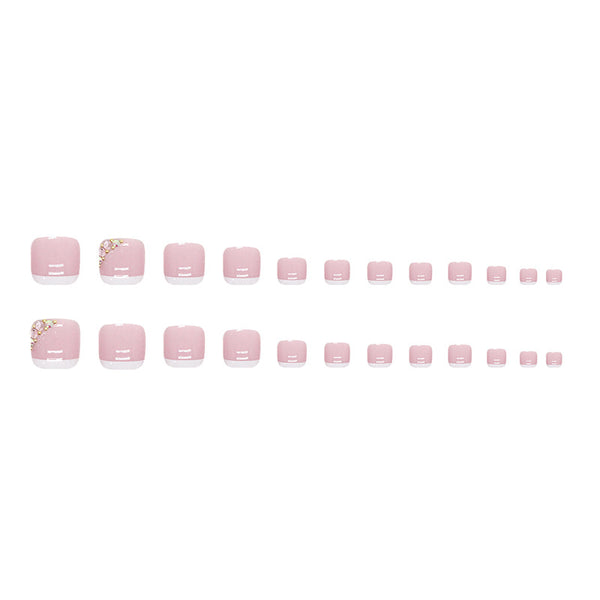 12 Sizes-24 Pcs Press On Nails F056
