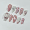 12 Sizes-24 Pcs Press On Nails Z1067