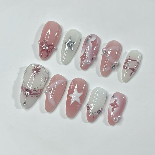 12 Sizes-24 Pcs Press On Nails Z1067