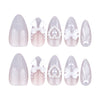 12 Sizes-24 Pcs Press On Nails JP3557