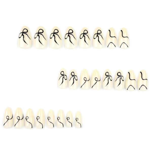 12 Sizes-24 Pcs Press On Nails JP3850