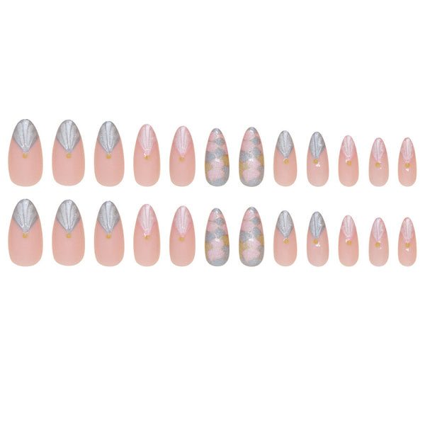12 Sizes-24 Pcs Press On Nails W1599