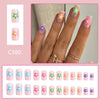 12 Sizes-24 Pcs Press On Nails C380