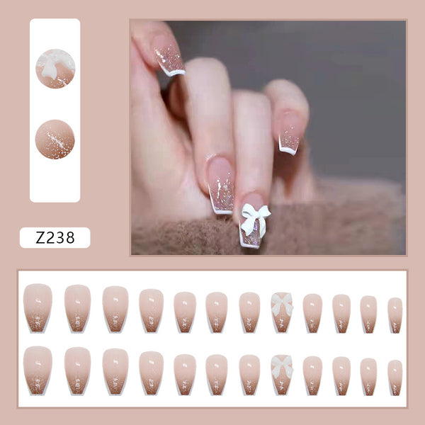 12 Sizes-24 Pcs Press On Nails Z238