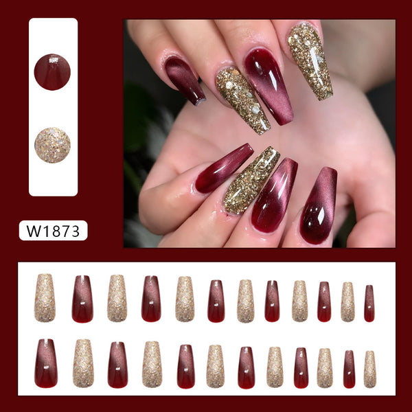 12 Sizes-24 Pcs Press On Nails W1873